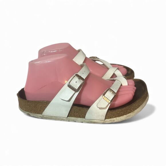 Birkenstock Mayari Birko-Flor Women’s Sz 38 White Strappy Sandals Used US 7.5 - Picture 3 of 7
